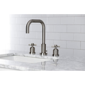 Kingston Brass FSC8938ZX Millennium Widespread Bathroom Faucet with Brass Pop-Up, Brushed Nickel