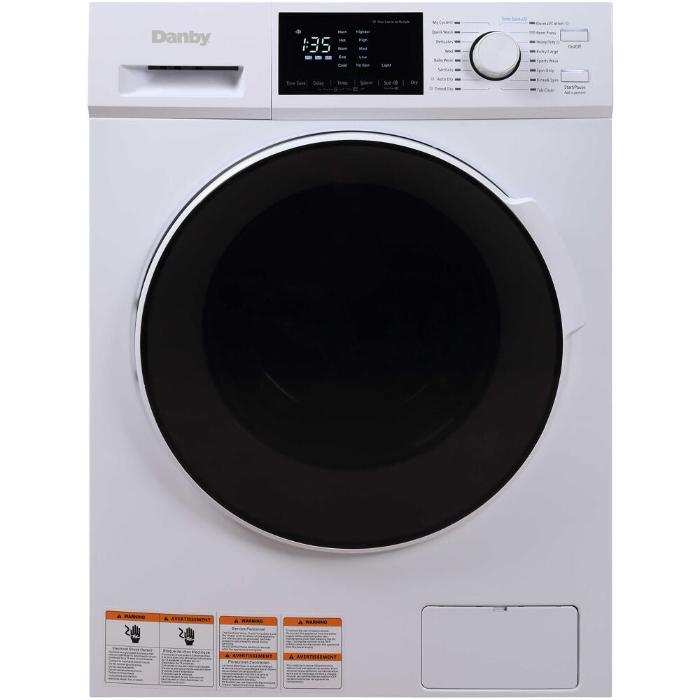 Danby DWM120WDB-3 2-In-1 Laundry Combo, 16 Wash/Dry Programs, Digital Display, SS Interior