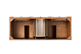 Bristol 60" Double Vanity, Saddle Brown, w/ 3 CM Tajnar Eclos Top