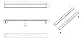 ALFI brand 36" Black Matte Stainless Steel Linear Shower Drain with Solid Cover