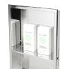 ALFI brand 12 x 24 Polished Stainless Steel Vertical Double Shelf Bath Shower Niche