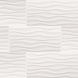 Dymo Wavy White 12"x24" Glazed Ceramic Wall Tile MSI Collection DYMO WAVY WHITE 12X24 GLOSSY (Case)