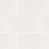 Dymo white glossy glazed ceramic wall tile msi collection NDYMWHI1224G product shot bath view #Size_12"x24"