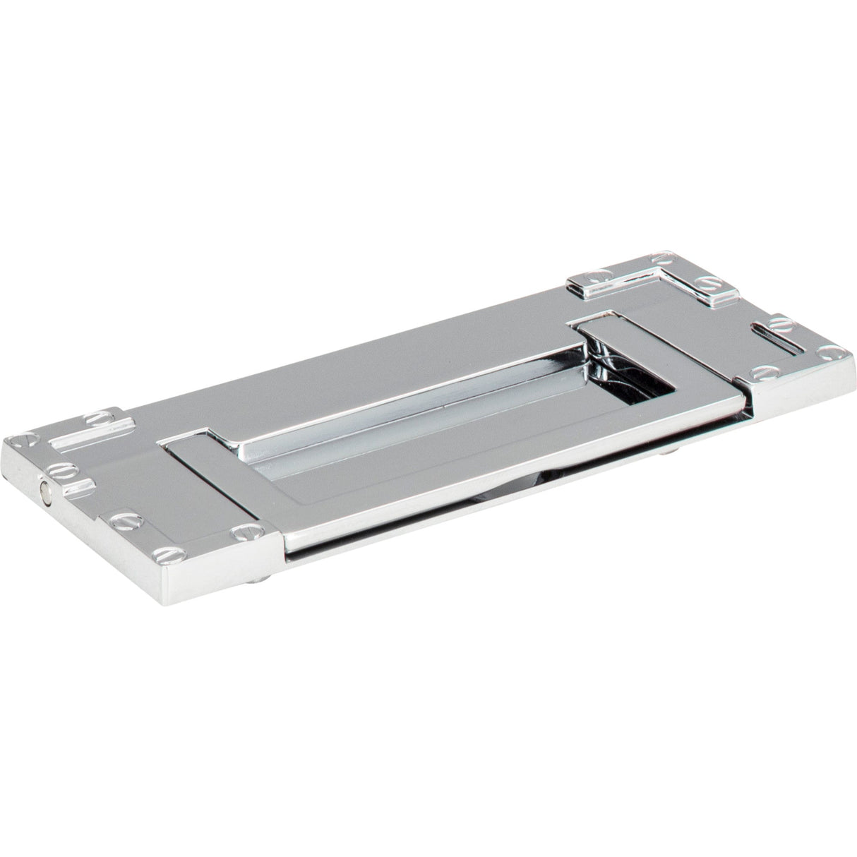 Atlas Homewares Campaign L-Bracket Drop Pull 3 Inch (c-c) Polished Chrome