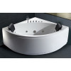 EAGO AM200  5' Rounded Modern Double Seat Corner Whirlpool Bath Tub with Fixtures