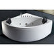 EAGO AM200  5' Rounded Modern Double Seat Corner Whirlpool Bath Tub with Fixtures