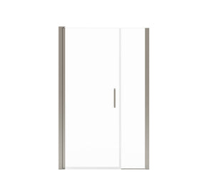 MAAX 138270-900-305-100 Manhattan 43-45 x 68 in. 6 mm Pivot Shower Door for Alcove Installation with Clear glass & Round Handle in Brushed Nickel