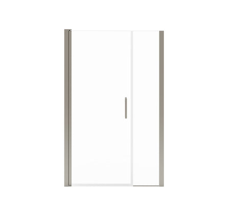 MAAX 138270-900-305-100 Manhattan 43-45 x 68 in. 6 mm Pivot Shower Door for Alcove Installation with Clear glass & Round Handle in Brushed Nickel