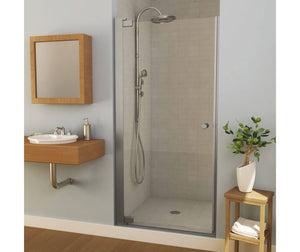 MAAX 105418-900-084-000 Madono 34 ½-36 ½ x 67 in. 6 mm Pivot Shower Door for Alcove Installation with Clear glass in Chrome