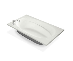 MAAX 100106-097-001-000 Talisman 71 x 42 Acrylic Drop-in End Drain Combined Whirlpool & Aeroeffect Bathtub in White