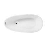 DAX Acrylic Oval Freestanding Bathtub, 67", White BT-8317