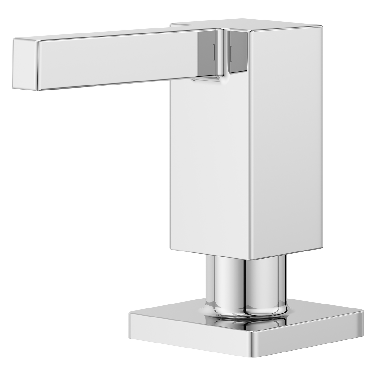 Square Modern Kitchen Soap Dispenser in Polished Chrome