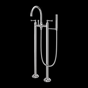 Tisbury Traditional 2-Handle Tub Filler with Hand Shower in Polished Chrome