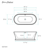 Santorini 60" Freestanding Tub