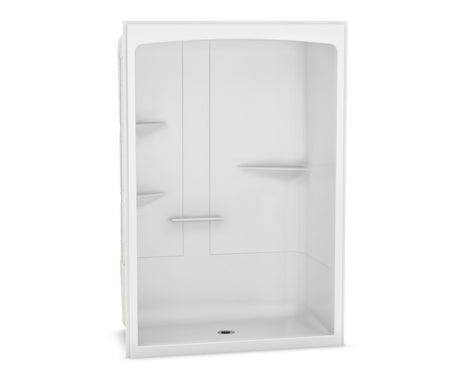 MAAX 105922-LC-000-001 Camelia SHR-6034 Acrylic Alcove Center Drain One-Piece Shower in White