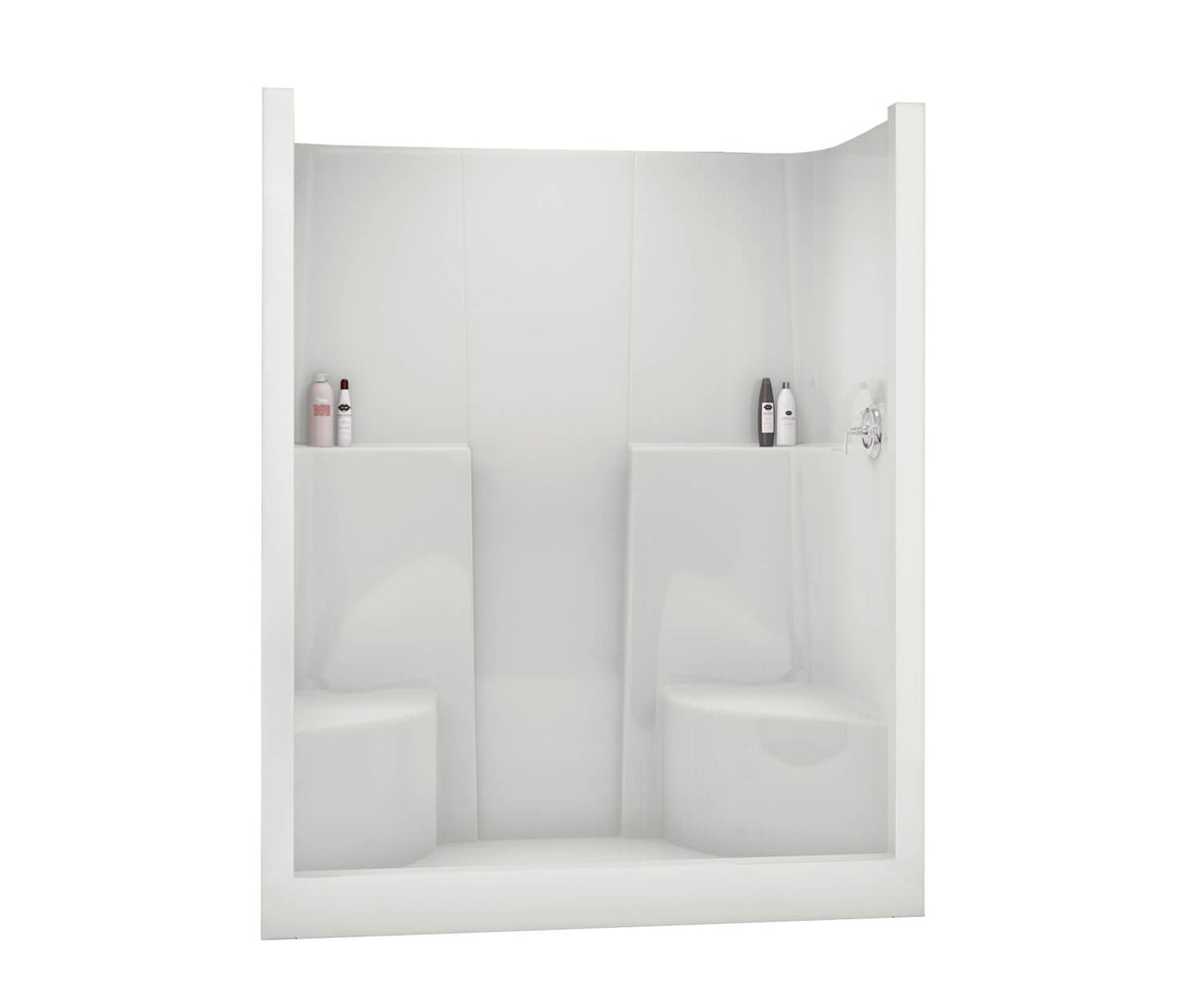 MAAX 140088-000-002-000 SS3660 AcrylX Alcove Center Drain One-Piece Shower in White