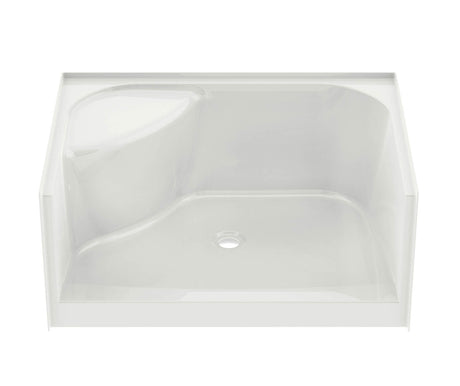 MAAX 145032-000-002-084 SPS 3448 AcrylX Alcove Shower Base with Center Drain in White