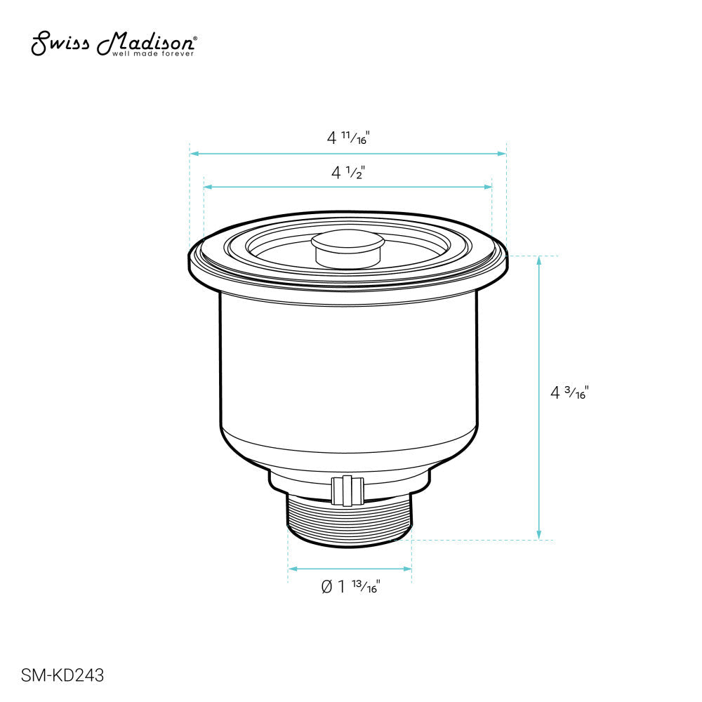 4.5 Stainless Steel Basket Drain