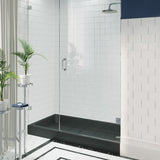 Voltaire 60 x 32 Acrylic Black, Single-Threshold, Right-Hand Drain, Shower Base