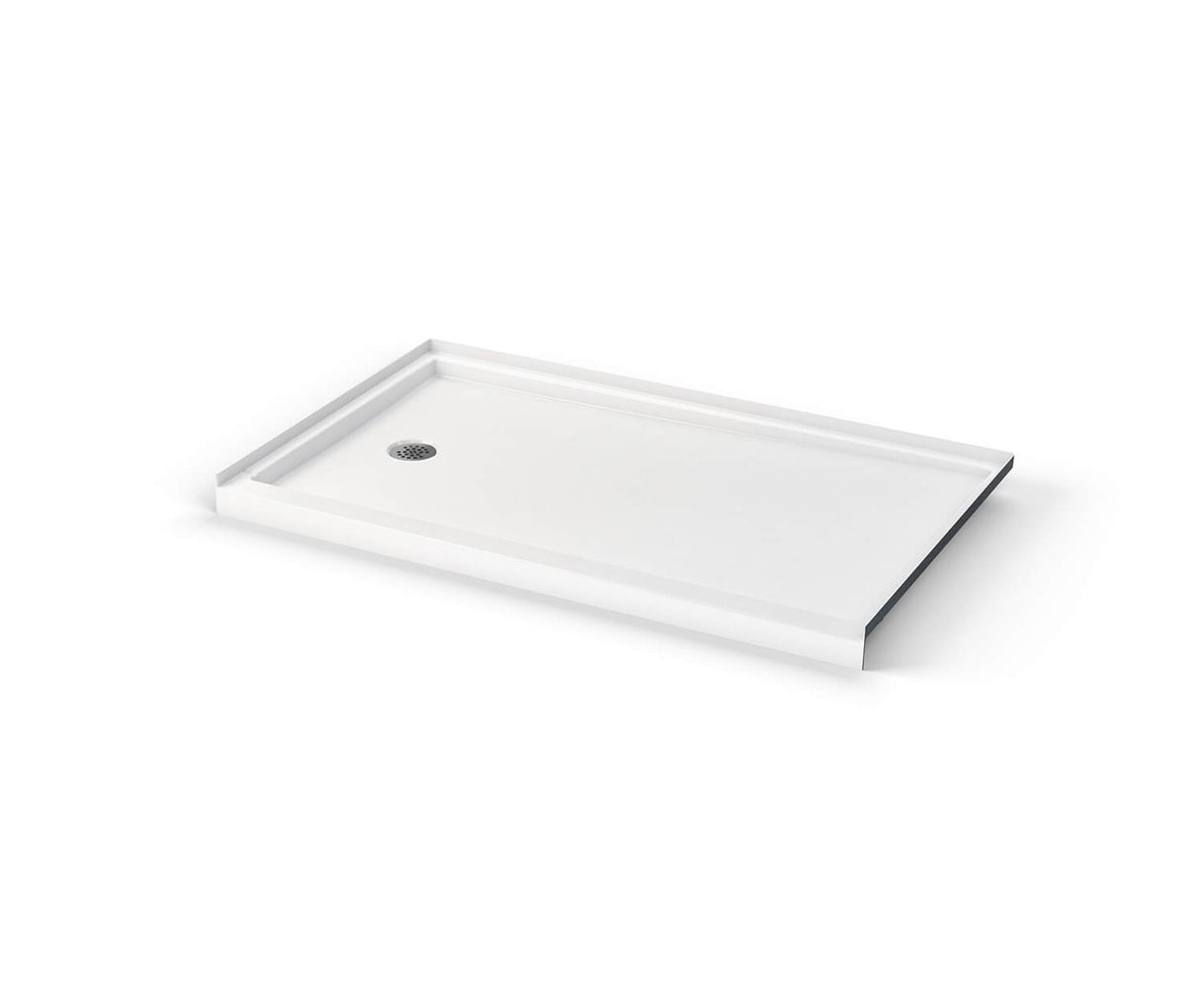 Aker Icon Base 6034 AcrylX Alcove Right-Hand Drain Shower Base in Biscuit
