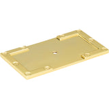 Atlas Homewares Campaign L-Bracket Backplate 3 11/16 Inch Polished Brass