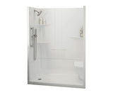 MAAX 107003-SRC-000-001 ALLIA SH-6034 Acrylic Alcove Center Drain Two-Piece Shower in White