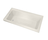 MAAX 106213-L-103-007 Pose 7242 IF Acrylic Alcove Left-Hand Drain Aeroeffect Bathtub in Biscuit