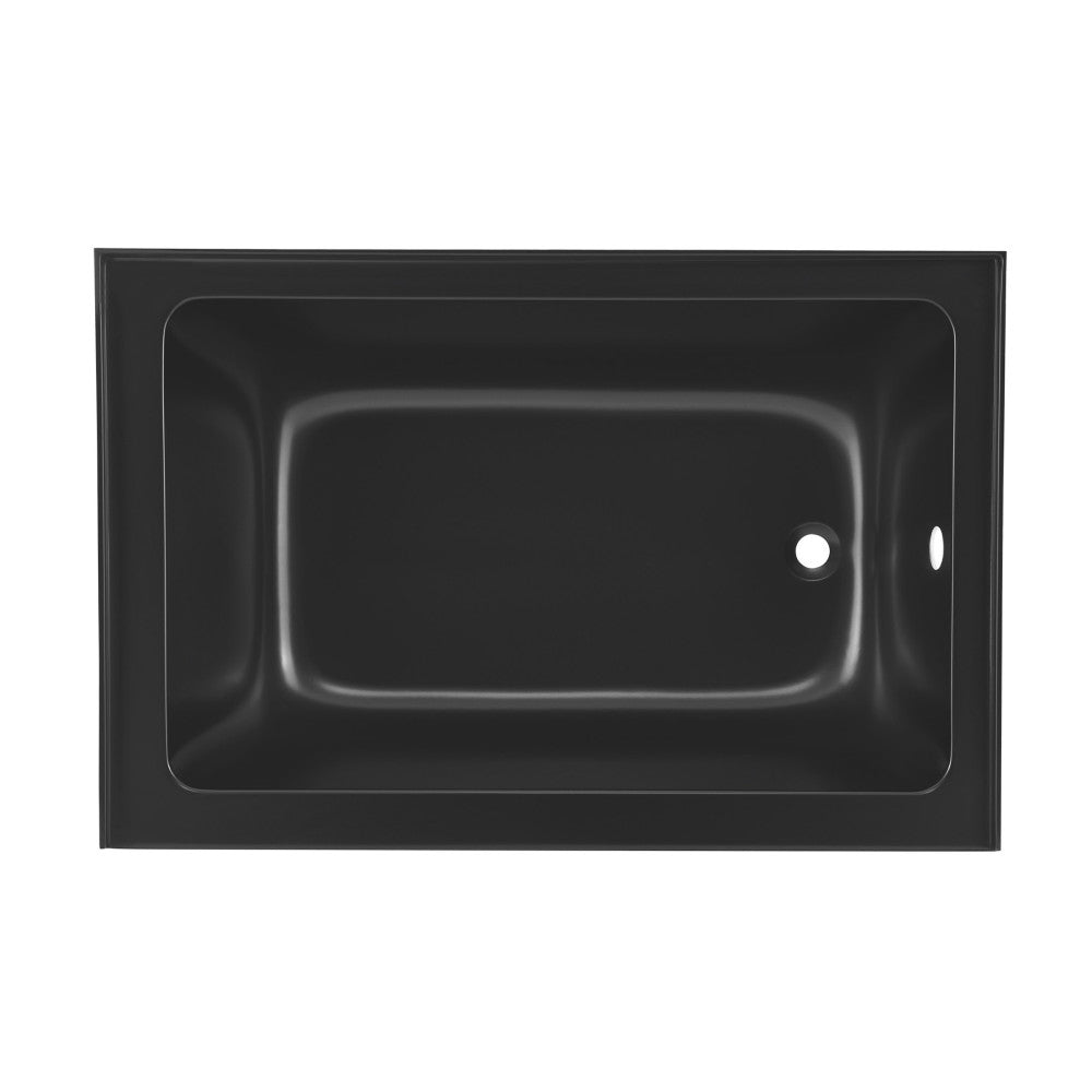 Voltaire 48" X 32" Right-Hand Drain Alcove Bathtub with Apron in Matte Black