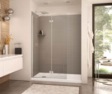 MAAX 137504-900-305-000 Edge Duo 42 x 75 in. 8 mm Pivot Shower Screen for Alcove Installation with Clear glass in Brushed Nickel