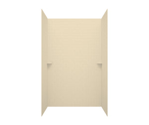 Swanstone STMK72-3662 36 x 62 x 72 Swanstone Classic Subway Tile Glue up Tub Wall Kit in Bone STMK723662.037