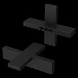 Verve Cross Handle Kit for Widespread, Roman Tub and Thermostatic Shower in Matte Black