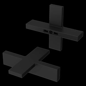 Verve Cross Handle Kit for Widespread, Roman Tub and Thermostatic Shower in Matte Black