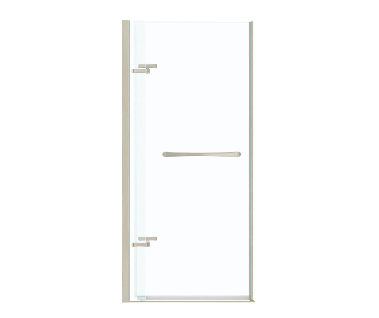 MAAX 136676-900-305-000 Reveal 71 32 ½-35 ½ x 71 ½ in. 8mm Pivot Shower Door for Alcove Installation with Clear glass in Brushed Nickel