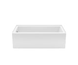 MAAX 105816-000-001-102 Rubix 6030 AFR Acrylic Alcove Right-Hand Drain Bathtub in White