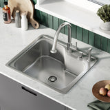 Ouvert 25 x 22 Stainless Steel Single Basin Top-Mount Kitchen Sink