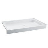 Voltaire 48 x 36 Acrylic White, Single-Threshold, Center Drain, Shower Base