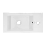 Voltaire 19.5 x 10 Rectangular Ceramic Wall Hung Sink with Right Side Faucet Mount