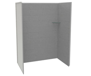 MAAX 107463-305-517 Utile 6032 Composite Direct-to-Stud Three-Piece Alcove Shower Wall Kit in Factory Sleek Smoke