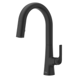 Beringer 1-Handle Pull-Down Kitchen Faucet in Spot Defense Matte Black