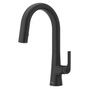 Beringer 1-Handle Pull-Down Kitchen Faucet in Spot Defense Matte Black