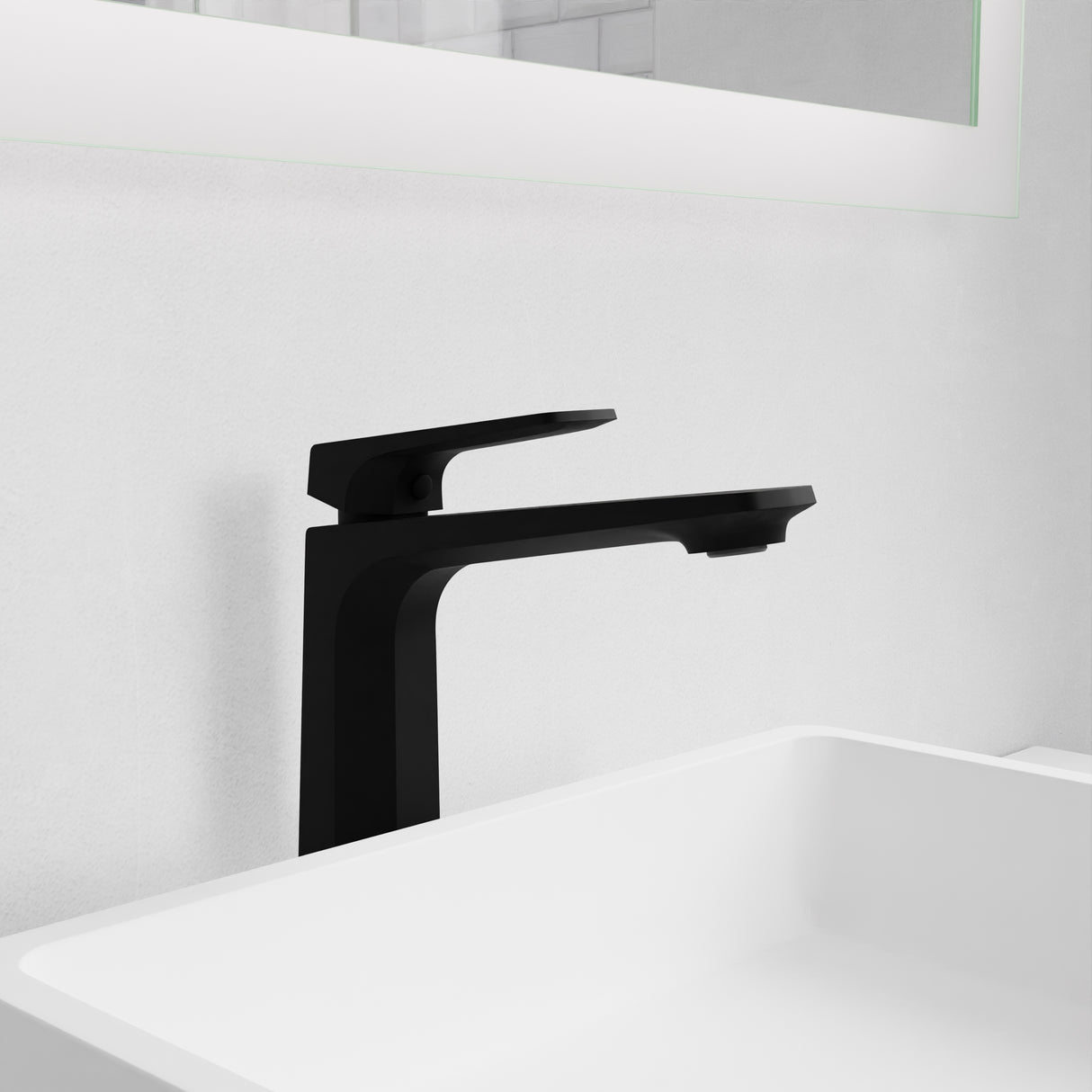 ANZZI L-AZ904MB Single Handle Single Hole Bathroom Vessel Sink Faucet With Pop-up Drain in Matte Black