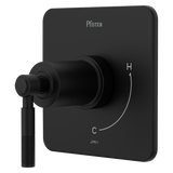 Hillstone 1-Handle Tub & Shower Valve Only Trim in Matte Black