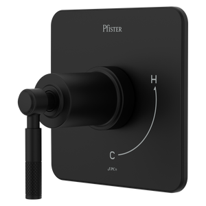 Hillstone 1-Handle Tub & Shower Valve Only Trim in Matte Black