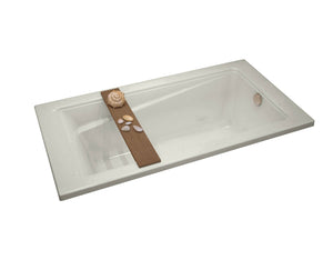 MAAX 106219-000-007 Exhibit 6634 Acrylic Drop-in End Drain Bathtub in Biscuit