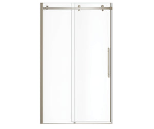MAAX 138460-900-305-000 Vela 44 ½-47 x 78 ¾ in. 8mm Sliding Shower Door for Alcove Installation with Clear glass in Brushed Nickel