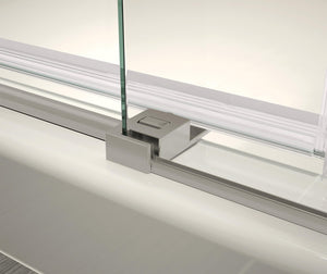 MAAX 138460-900-305-000 Vela 44 ½-47 x 78 ¾ in. 8mm Sliding Shower Door for Alcove Installation with Clear glass in Brushed Nickel
