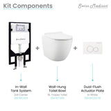 Swiss Madison Well Made Forever SM-WK449-01W - St. Tropez Wall Hung Toilet Bundle, Glossy White