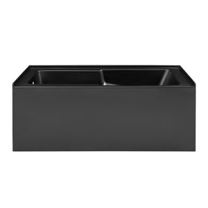 Voltaire 60" x 32" Left-Hand Drain Alcove Bathtub with Apron in Matte Black