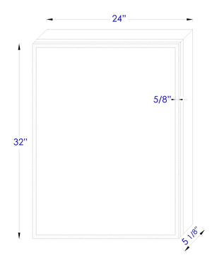 24" x 32" Single Door LED Light Medicine Cabinet
