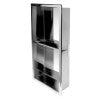 ALFI brand 12 x 24 Polished Stainless Steel Vertical Double Shelf Bath Shower Niche